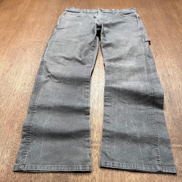 Dickies Carpenter Pants 32x30 Grey Canvas Workwear Straight Leg K394723 - Picture 4 of 12